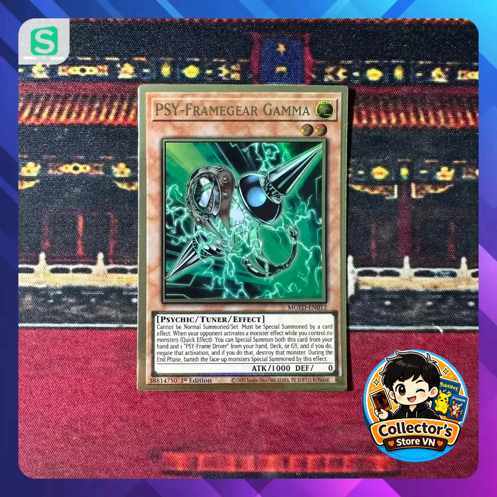 การ์ด Yugioh (UK) - MGED-EN012; PSY-Framegear Gamma; พรีเมี่ยมโกลด์หายาก