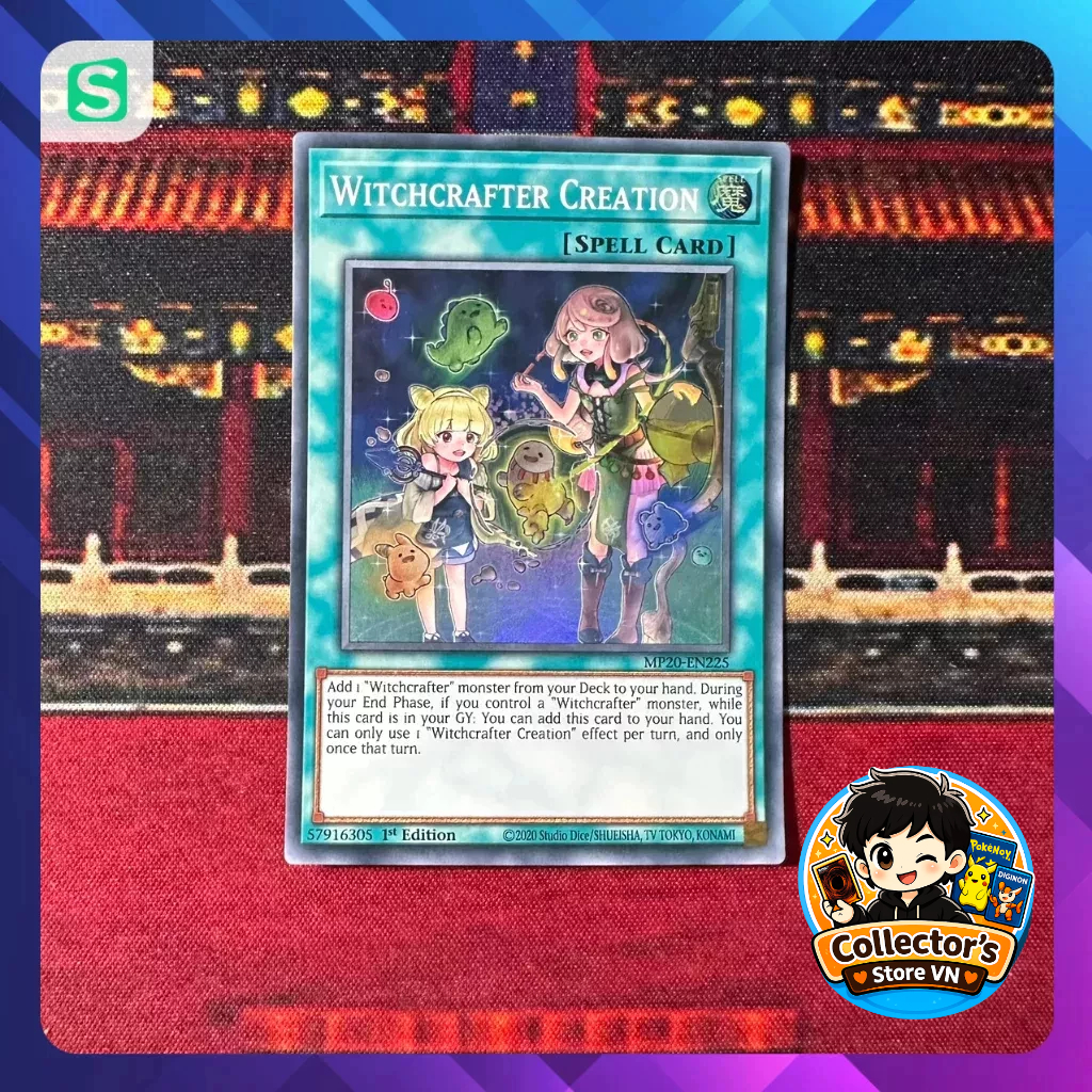 การ์ด Yugioh (UK) MP20-EN225; การสร้างเวทมนตร์; หายากมาก