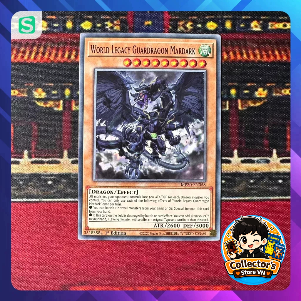 การ์ด Yugioh (UK) MP20-EN058; World Legacy Guardragon Mardark; ทั่วไป