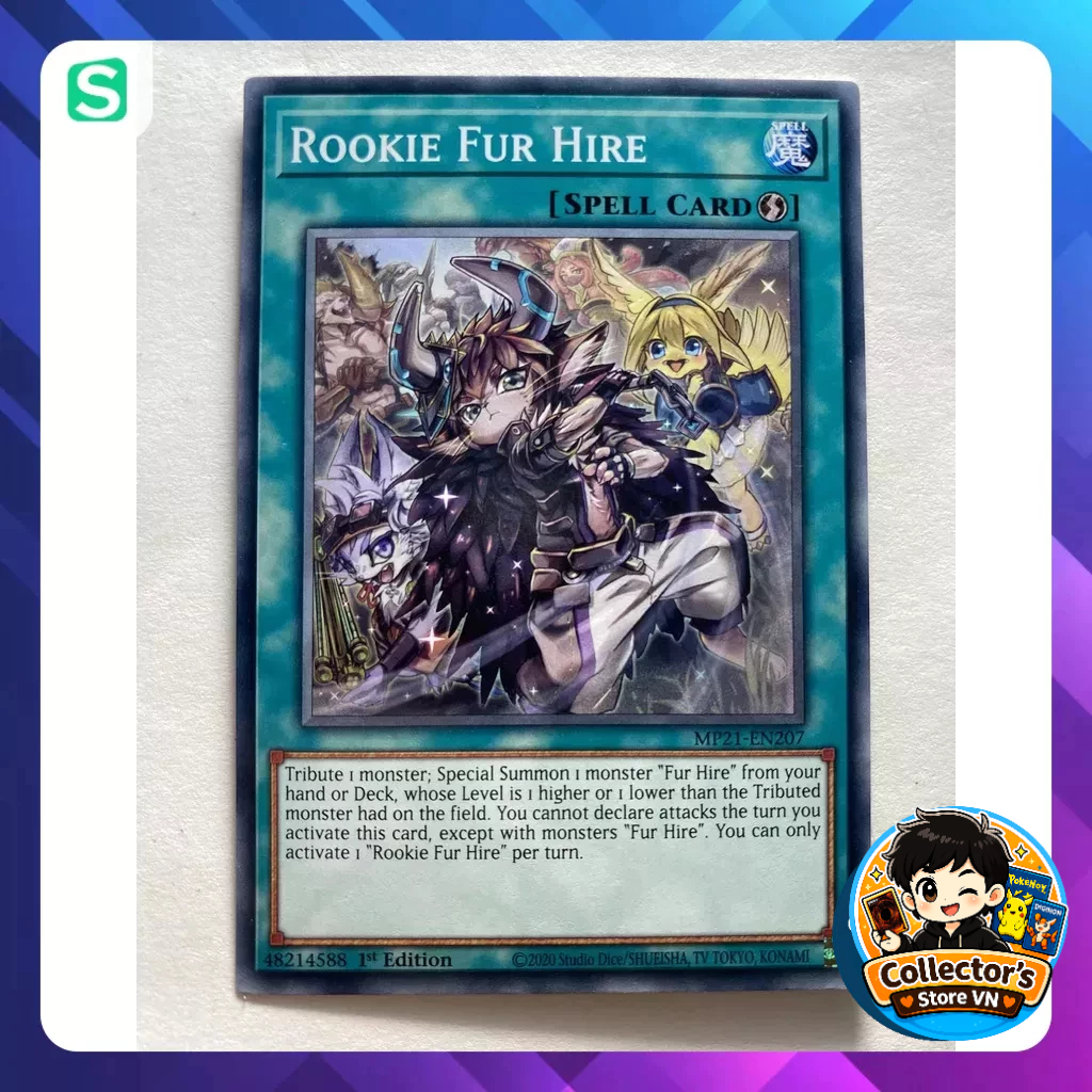 การ์ด Yugioh (UK) - MP21-EN207; Rookie Fur Hire; ทั่วไป