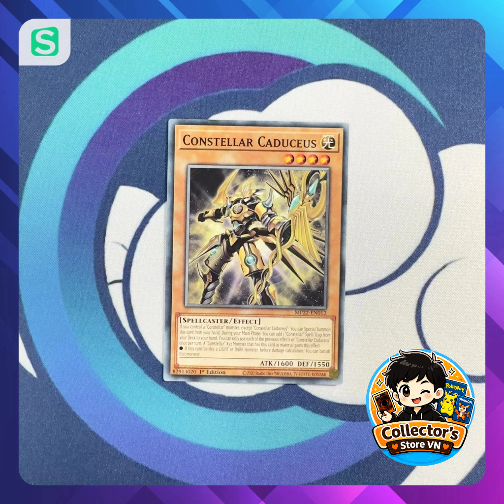 การ์ด Yugioh - MP22-EN012; Constellar Caduceus; ทั่วไป (UK) ; รุ่นที่ 1