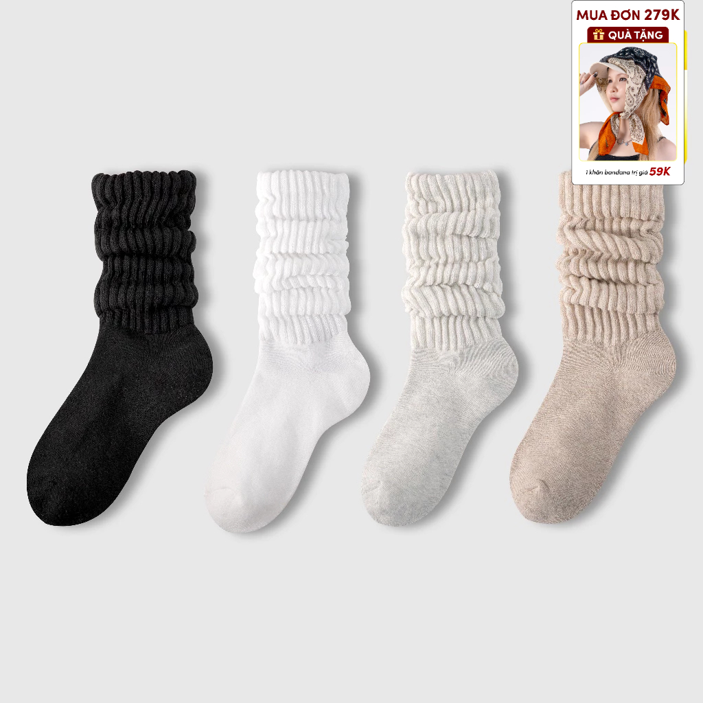 SOCKSWORLD ฤดูใบไม้ร่วงฤดูหนาวถุงเท้าความร้อนคอปกสูง Y2K เกาหลี Lolita SWF501/502