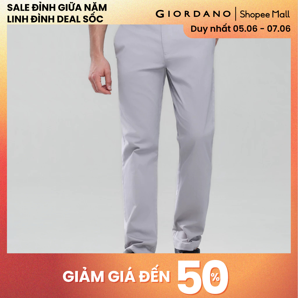 GIORDANO กางเกงสีกากีผู้ชาย Giordano 01116047