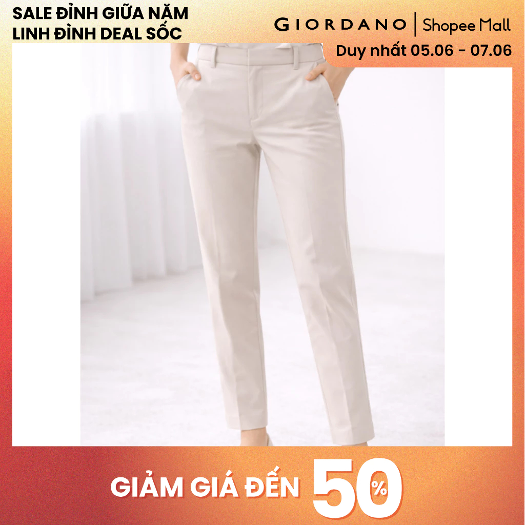 GIORDANO กางเกงสีกากีผู้หญิง 5413026