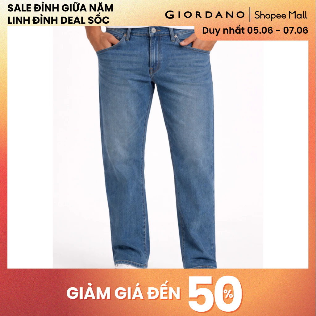 GIORDANO กางเกงยีนส์ขายาวผู้ชาย 01115050