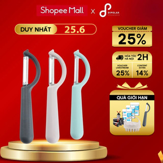 Nạo Rau Củ Đa Năng DIPOLAR Lưỡi Dao Bằng Thép Không Gỉ Sắc Bén, Thiết Kế Nhỏ Gọn Tay Cầm Ngang Tiện Lợi - DNRC01