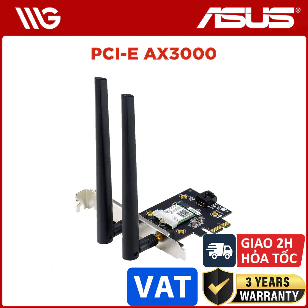ASUS PCE-AX3000 PCIe WiFi 6 AX3000 Bluetooth 5.0 อะแดปเตอร์ WiFi