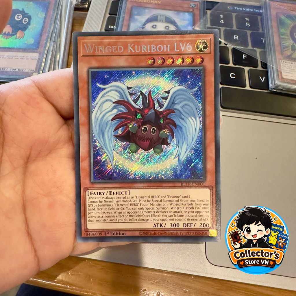 การ์ด Yugioh Winged Kuriboh LV6 BLTR-EN001 ศึกแห่งตํานานขั้ว Revenge EN