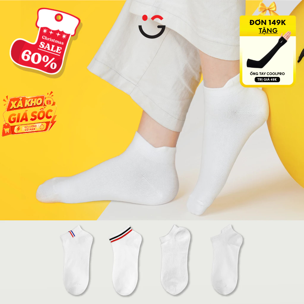 SOCKSWORLD ถุงเท้าธรรมดาของผู้หญิงคอสั้นนุ่มยืดหยุ่นระงับกลิ่นกายต้านเชื้อแบคทีเรียรูปแบบเด็กที่ดี S