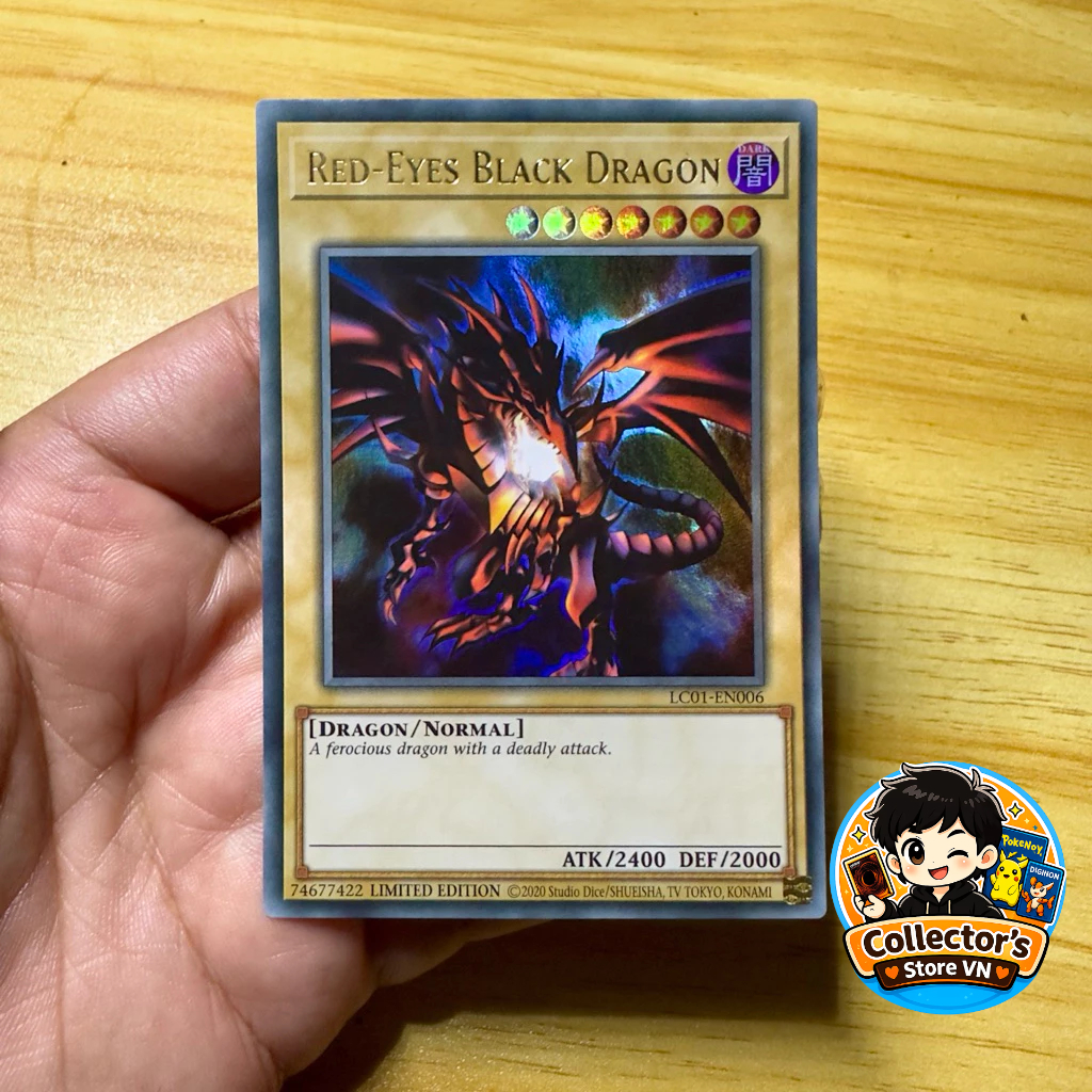 การ์ด YuGiOh Red-Eyes Black Dragon LC01-EN006 Ultra Rare