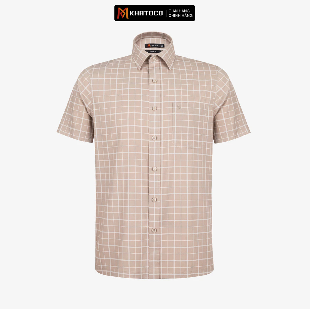 KATHOCO Tailor Fit เสื้อเชิ้ตแขนสั้นผู้ชาย รหัส A1MN538T2-CNCR 137-280-N