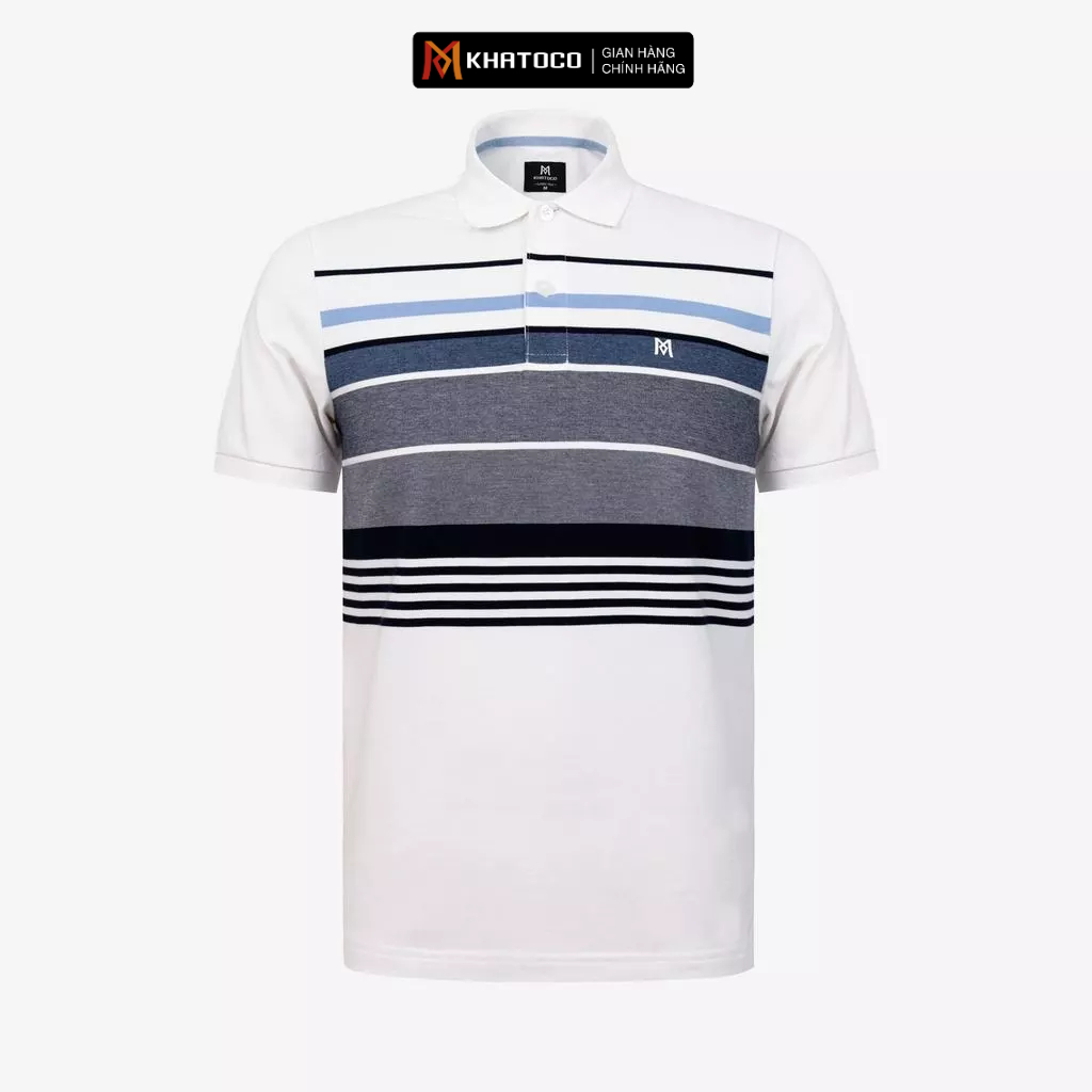 KHATOCO เสื้อโปโลผู้ชายไม่มีกระเป๋ารหัส A2MN498R2-CNSC 058-1602-N
