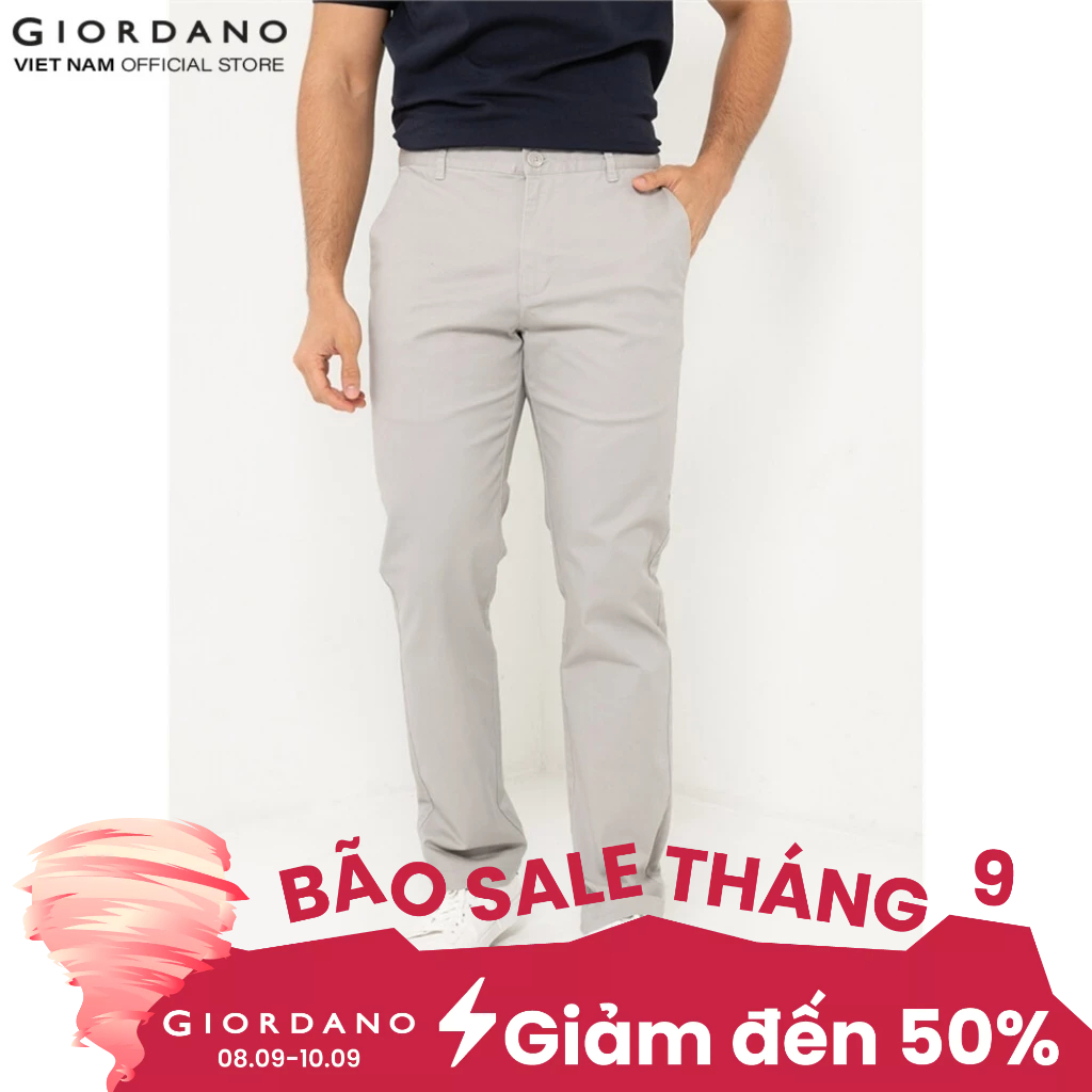 GIORDANO กางเกงสีกากีผู้ชาย 01114047