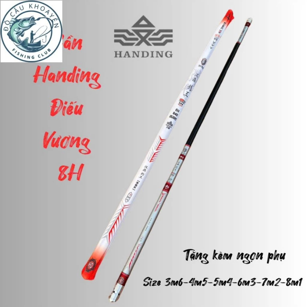 Handing Dieu Vuong rod 8H - 19i รุ่นแสง พร้อมเคาน์เตอร์ล่าสัตว์อันทรงพลัง - มาพร้อมปลายเสริม