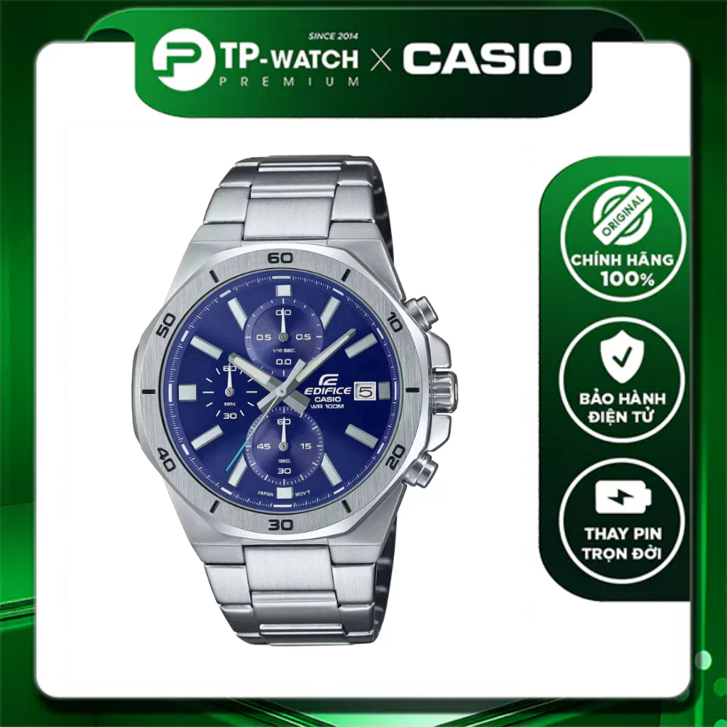 ของแท้ Casio Edifice EFV-640D-2A สายเหล็กนาฬิกาผู้ชาย | EFV-640D-2AVUDF