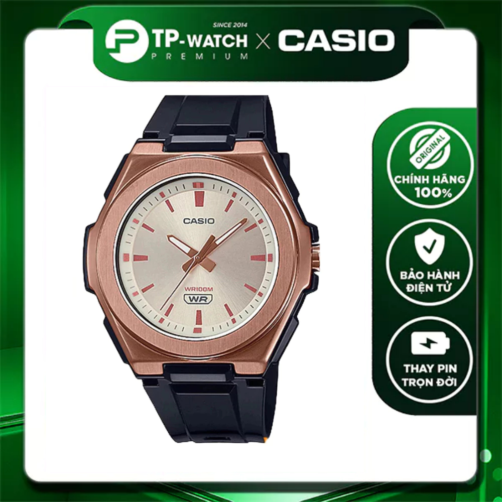 ของแท้ Casio Standard LWA-300HRG-5EVDF สายนาฬิกาพลาสติกผู้หญิง - LWA-300HRG-5E ฝาโลหะ