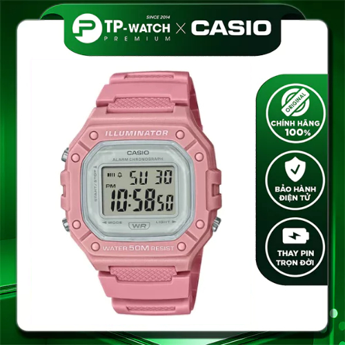 ของแท้ Casio Standard W-218HC-4A สายรัดพลาสติกนาฬิกา Unisex W-218HC-4AVDF