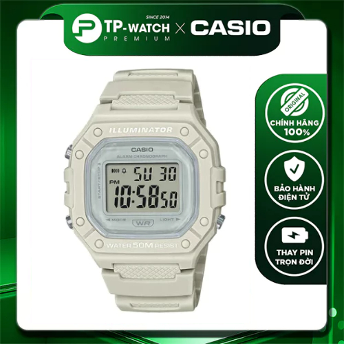 ของแท้ Casio Standard W-218HC-8A สายรัดพลาสติกนาฬิกา Unisex W-218HC-8AVDF