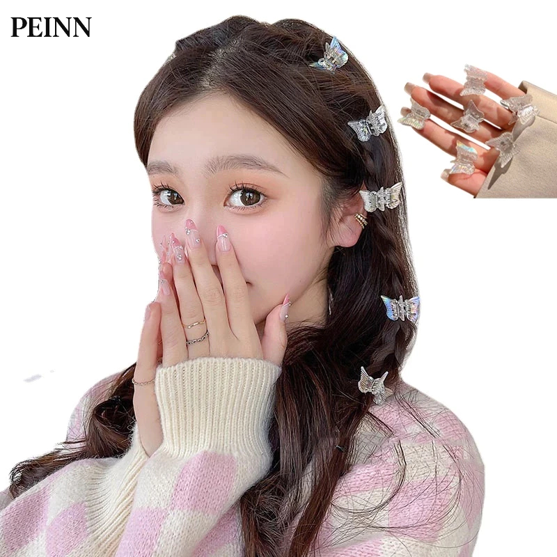 [Painn] Combo กิ๊บติดผม Peinn KTS11 20 ชิ้นพร้อมคอผีเสื้อและนางเงือกในสีใสสําหรับผู้หญิง