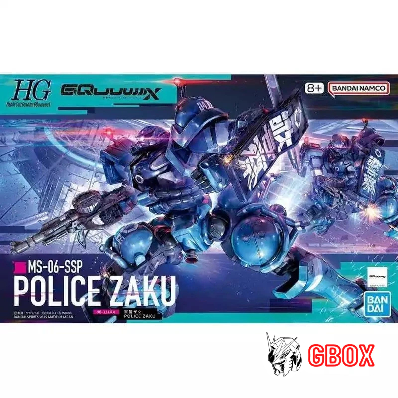 กันดั้ม HG Police Zaku Bandai Mobile Suit Gundam GQuuuX 1/144 ประกอบโมเดลพลาสติก