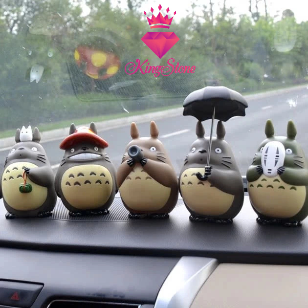 อุปกรณ์ตกแต่งรถยนต์ ชุดรูปปั้นแมว Totoro 5 ชิ้น Taplo, โต๊ะเรียนในห้องนอน - ของแต่งรถ Kingstone