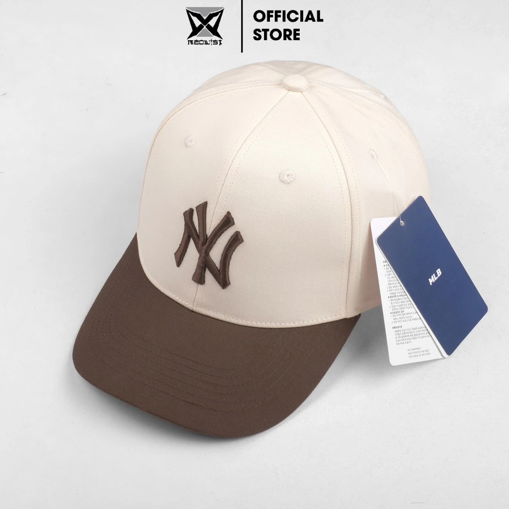 หมวกเบสบอล Meowist ผ้าสีน้ําตาลครีมกากี โลโก้ NY แฟชั่น หมวกเบสบอลกีฬา