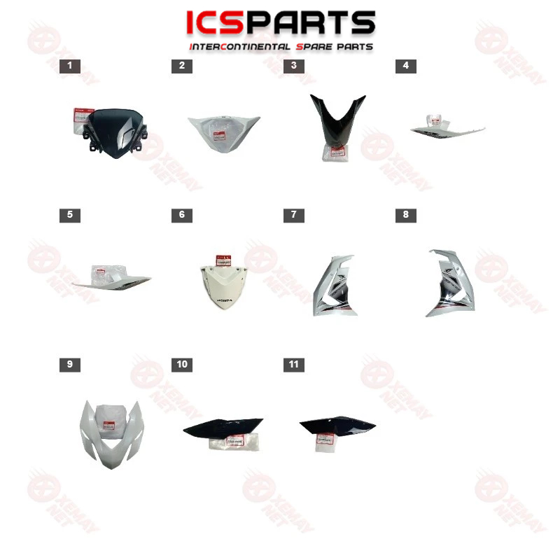 ชุดพลาสติก - เคส WINNER ปี 2022 สีดําและสีขาว - NHB55 WI5