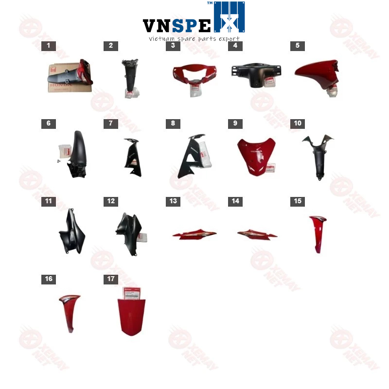 พลาสติก - 2008 WAVE ALPHA SHIRT RED R - 161 T1