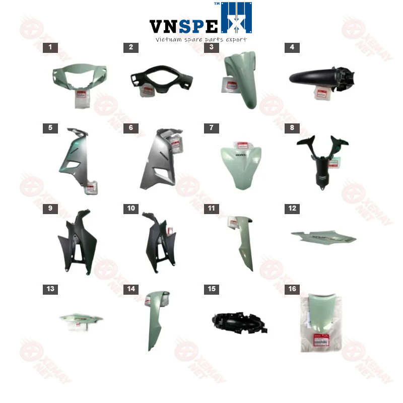 พลาสติก - WAVE ALPHA 110 เสื้อ 2019 PEARL BLUE GY150 T14