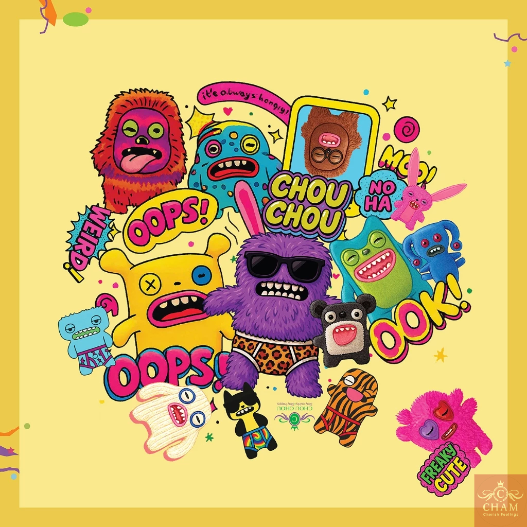 CHOU CHOU FUGGLER_"อย่าจริงจัง – Happy like Fuggler" - FUGGLER Bandana - ผ้าพันคอไหม - ผ้าพันคอ
