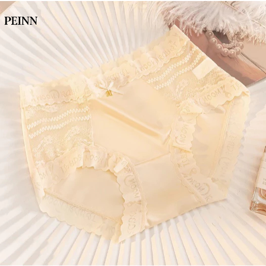 [Peinn] ชุดชั้นในสตรี Peinn QLS31 ทําจากผ้าไหมน้ําแข็งน้ําหนักเบาพิเศษพร้อมขอบลูกไม้