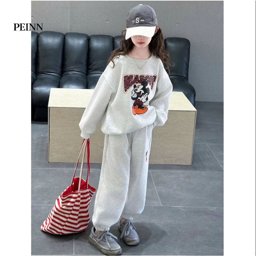 [Painn] เสื้อผ้าฤดูใบไม้ร่วงและฤดูหนาวสําหรับเด็กผู้หญิง 14-45kg รุ่น MICKEY วัสดุวอร์ม ดีไซน์สวย D33 - EB151