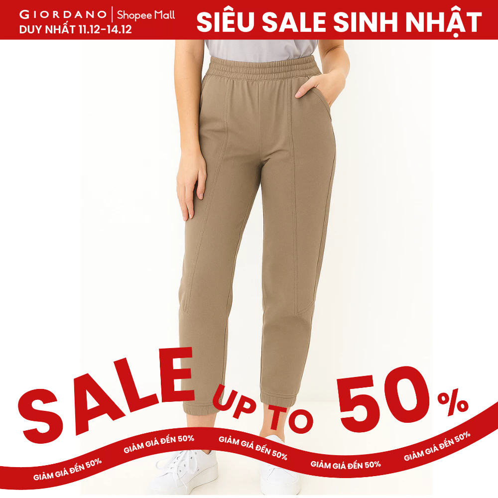 GIORDANO กางเกงจ็อกเกอร์ผู้หญิง City Wander Joggers Joggers 5425832