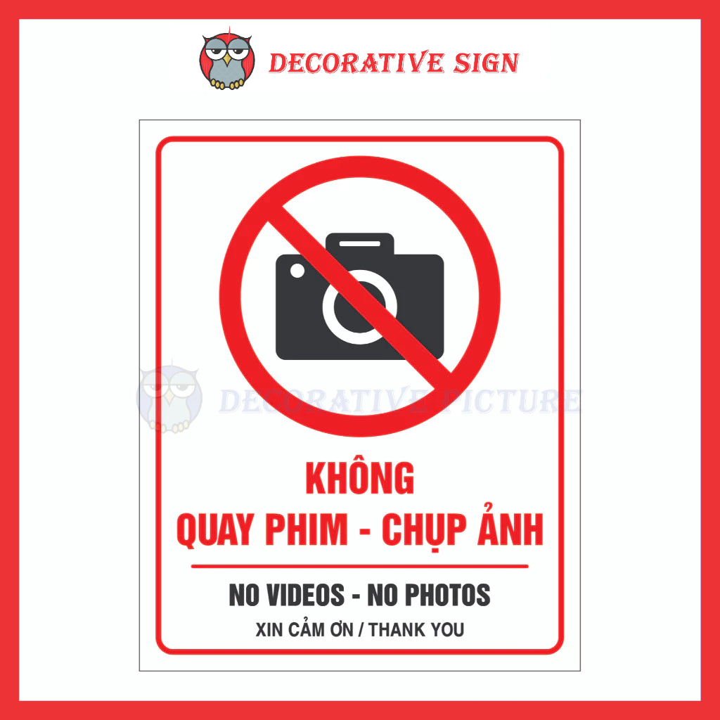 No Video Sign & Photography - No Videos & No Photos