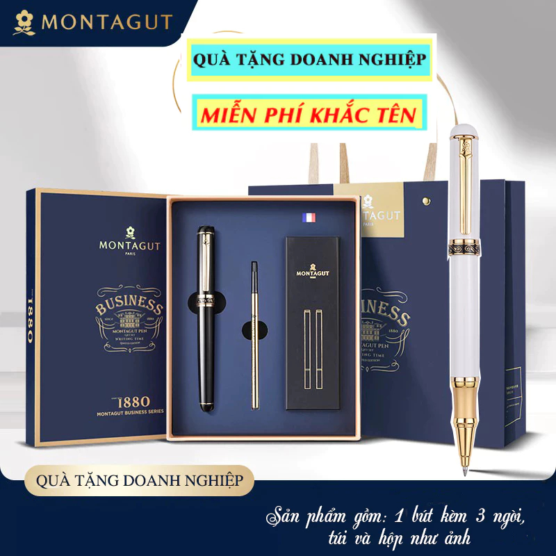 ปากกาลายเซ็นพรีเมี่ยม MONTAGUT 202 ของแท้ ขอชื่อสลักชื่อเป็นของขวัญให้พันธมิตร ธุรกิจ ครู เพื่อน