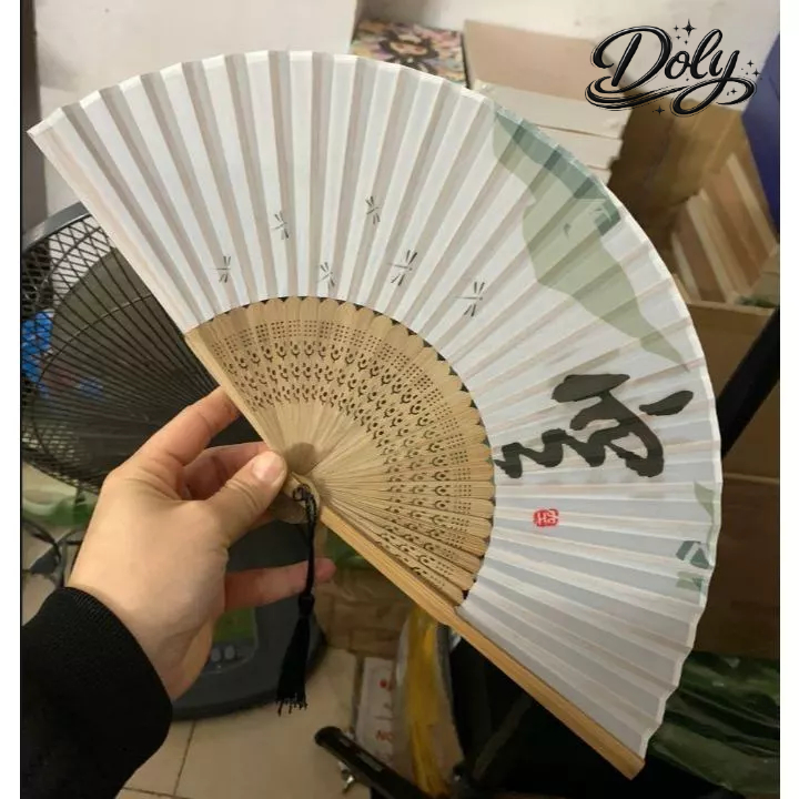 Combo 5 ชิ้น CHEAP ANTIQUE FAN, FABRIC FAN, HANDHELD COOL FAN