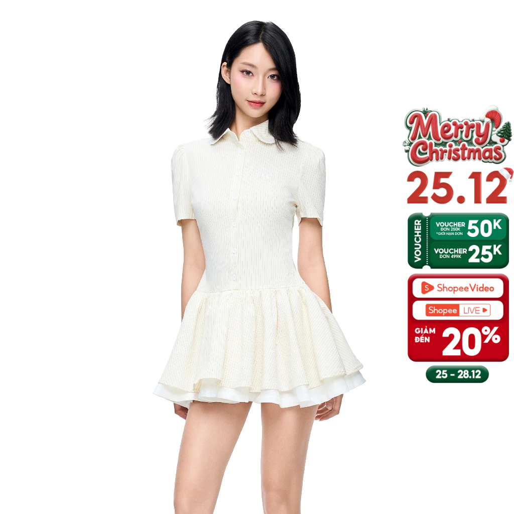 CARA Flurry Dress เดรสคอเชิ้ต แขนสั้น สไตล์คล่องตัว