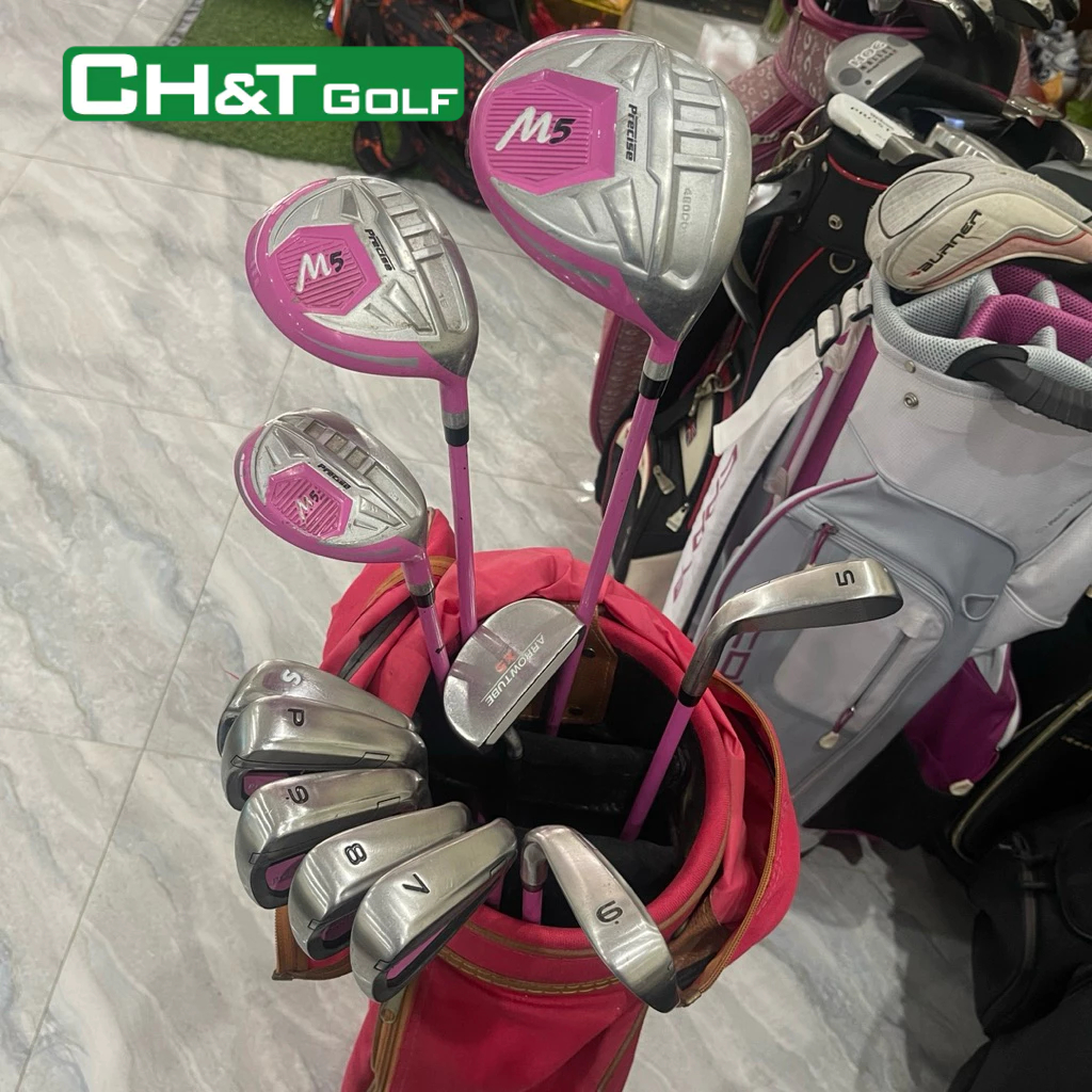 ชุดไม้กอล์ฟผู้หญิง M5 ที่แม่นยํา 11 Driver, ไม้,กู้ภัย,พัตเตอร์,5,6,7,8,9,P,S Flex L คุณภาพดี