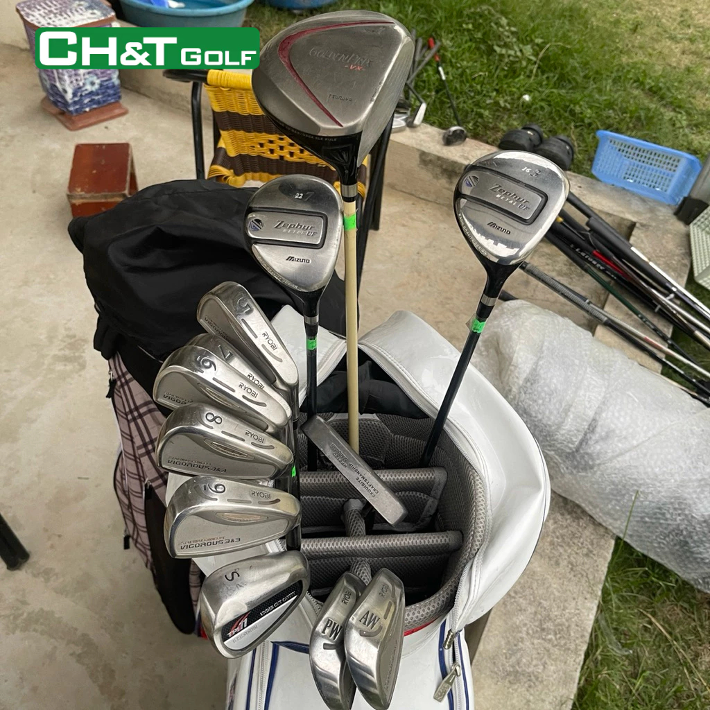 ไม้กอล์ฟ Ryobi ชุด 10 5,6,7,8,9,S,Pw,Aw Flex R สดใสและสวยงาม ต้นฉบับนําเข้าจากญี่ปุ่น