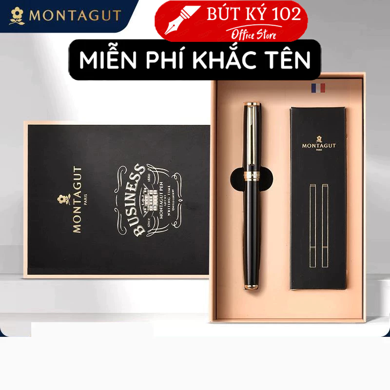 ปากกาลงนาม Montagut พรีเมี่ยม 301, ฟรีปากกาป้าย NAME ENGRAVED บนโลโก้ REQUEST ENGRAVING - กล่องเต็ม