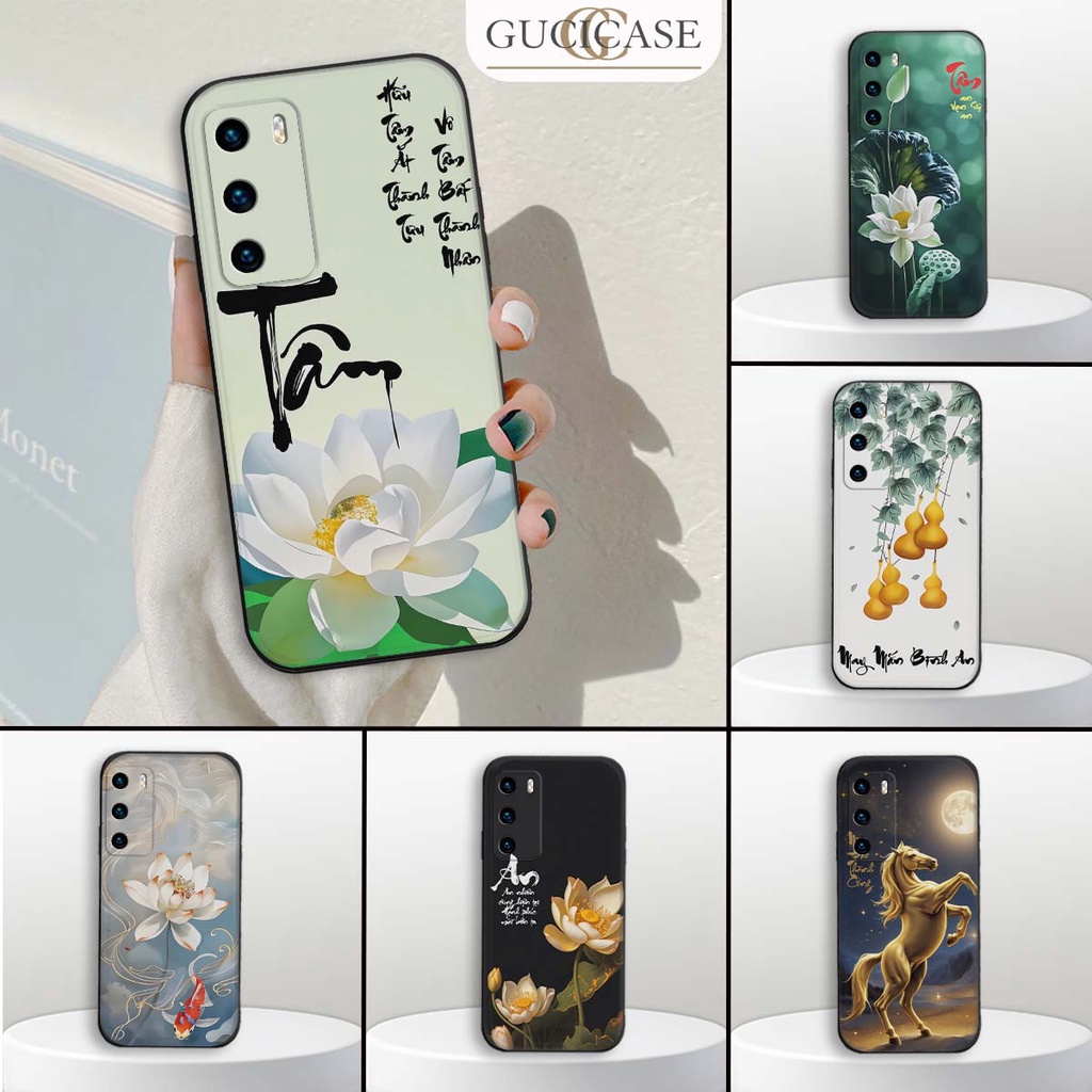 เคส Huawei P40 / P40 Pro พร้อมการประดิษฐ์ตัวอักษร สันติภาพ บัวนําโชค