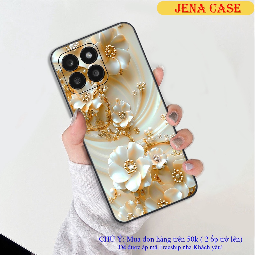 เคส Honor X5b / X5b Plus พิมพ์ลายดอกไม้ประกายชิมเมอร์สวยงามสําหรับผู้ชายและผู้หญิง