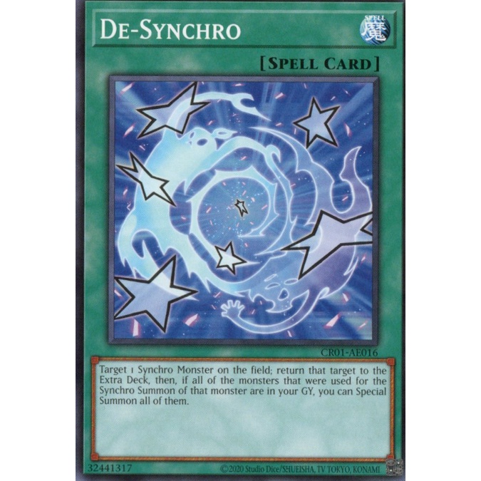 การ์ด Yugioh! - CR01-AE016 - De-Synchro