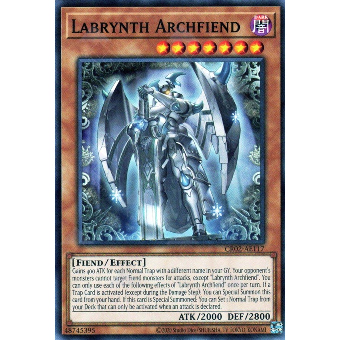 การ์ด Yugioh! - CR02-AE117 - Labrynth Archfiend