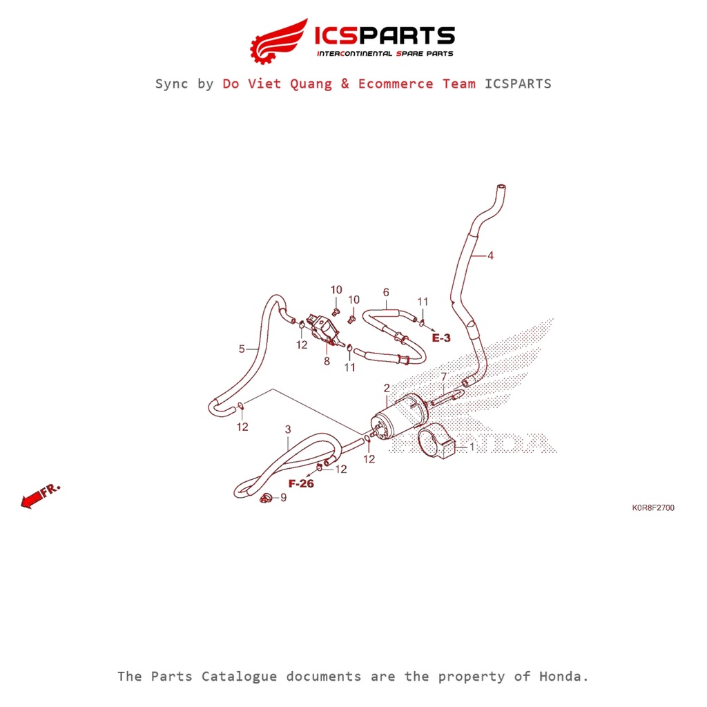 ไส้กรองถังน้ํามัน (F-27-A) HONDA Sh 125 / Sh 150 (January2020+) อะไหล่ Catalog