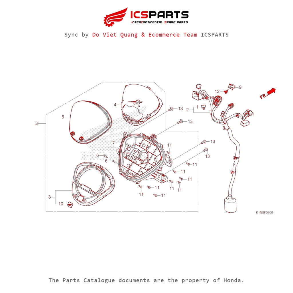 นาฬิกา (F-2-B) HONDA Sh Mode (July/205+) อะไหล่แคตตาล็อก