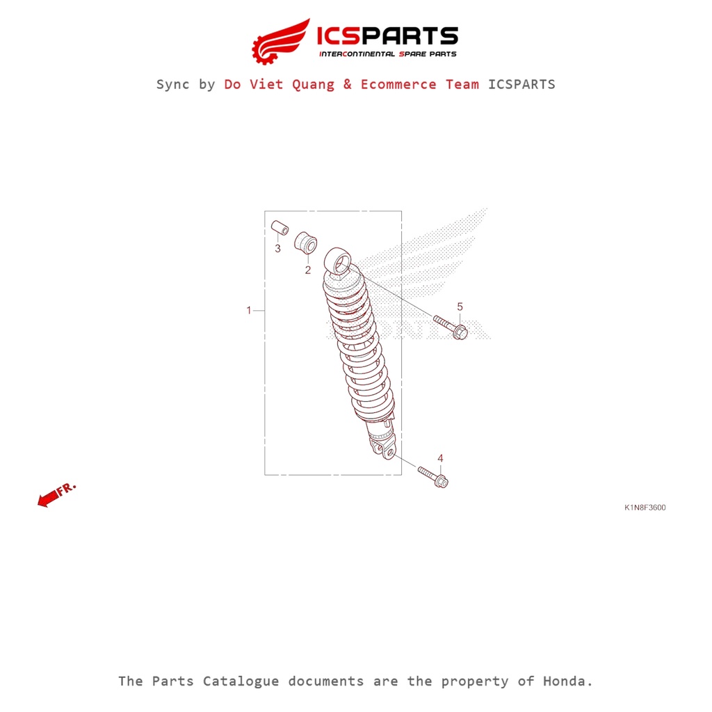 โช๊คหลัง (หลังส้อม) (F-36-A) HONDA Sh Mode (July/205+) อะไหล่ Catalogue