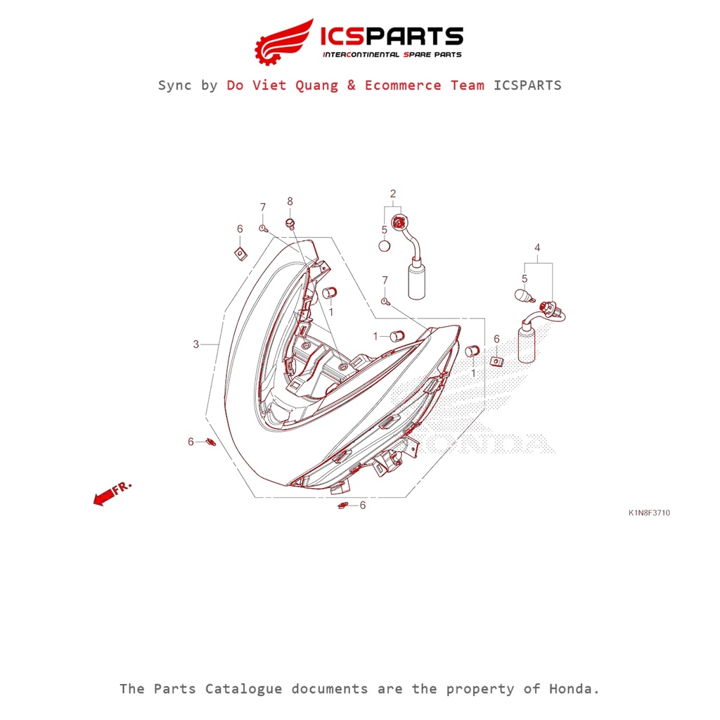 ไฟเลี้ยวหน้า (F-37-10-A) HONDA Sh Mode (July/205+) อะไหล่แคตตาล็อก