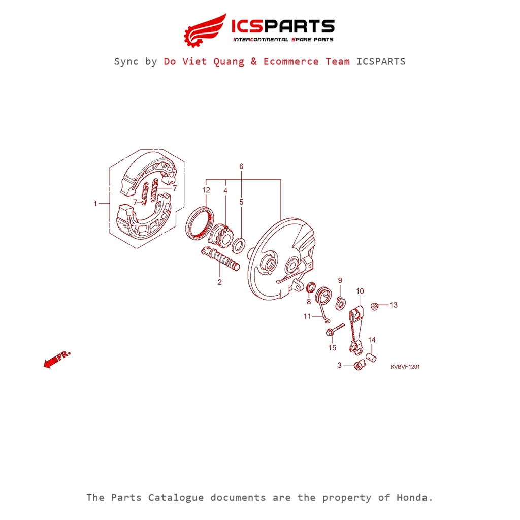 ชามเบรคหน้า (F12-1-D) HONDA Click 110 (2006+) Odd Code (43141GC5000)