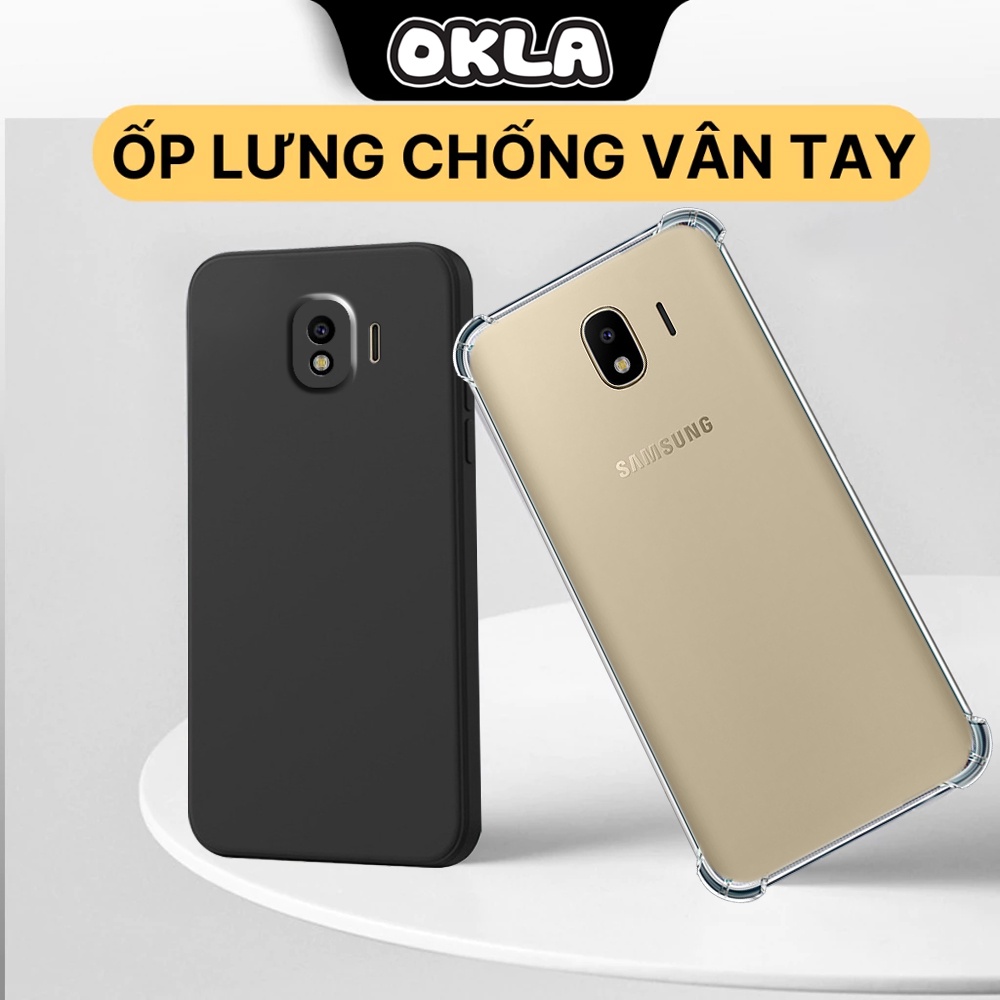 เคส Samsung J2 Pro / J2 Core / J4 แบบใส สีดํา ยืดหยุ่น กันกระแทก กันกล้อง